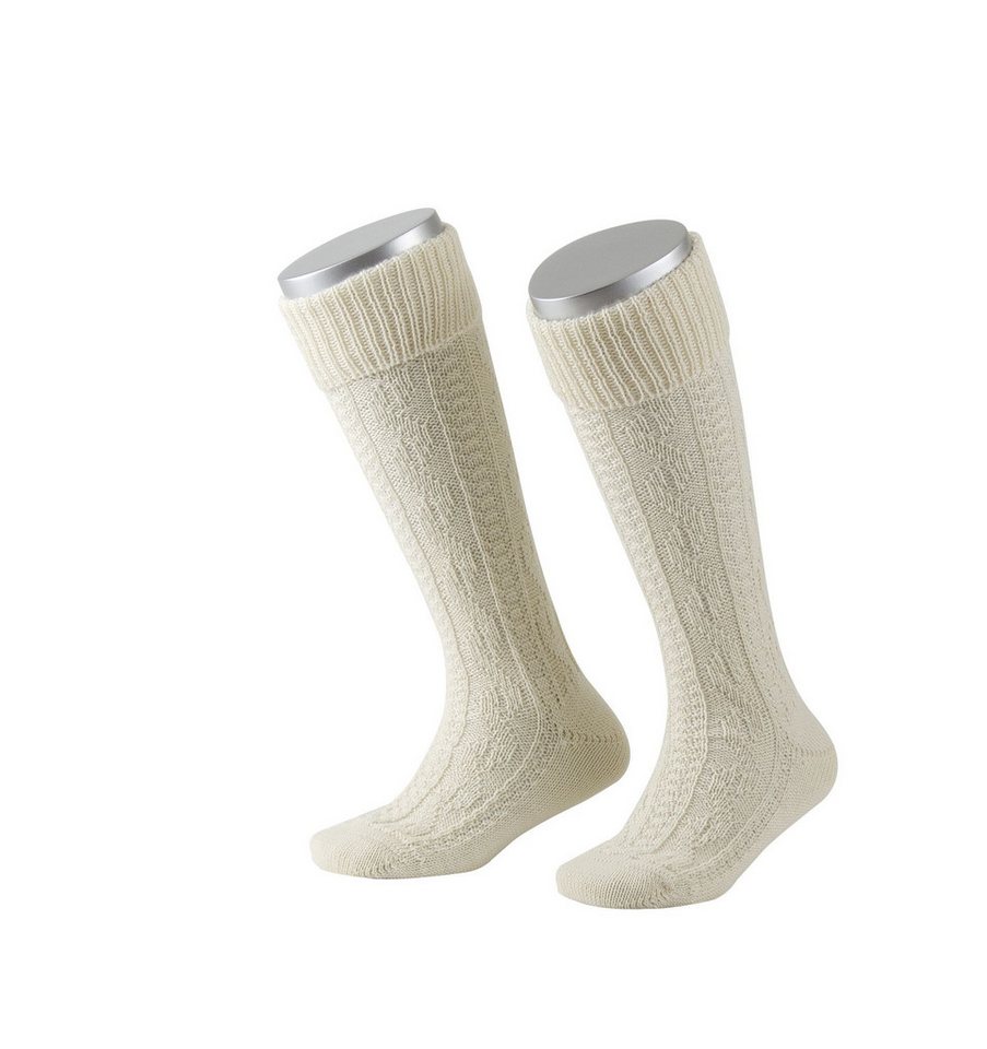 Lusana Trachtensocken L320 Kinder-Kniebundstrümpfe mit Schurwolle von Lusana