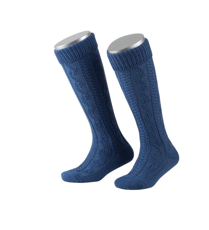 Lusana Trachtensocken L320 Kinder-Kniebundstrümpfe mit Schurwolle von Lusana