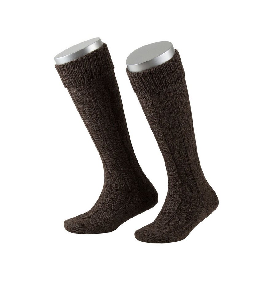 Lusana Trachtensocken L320 Kinder-Kniebundstrümpfe mit Schurwolle von Lusana