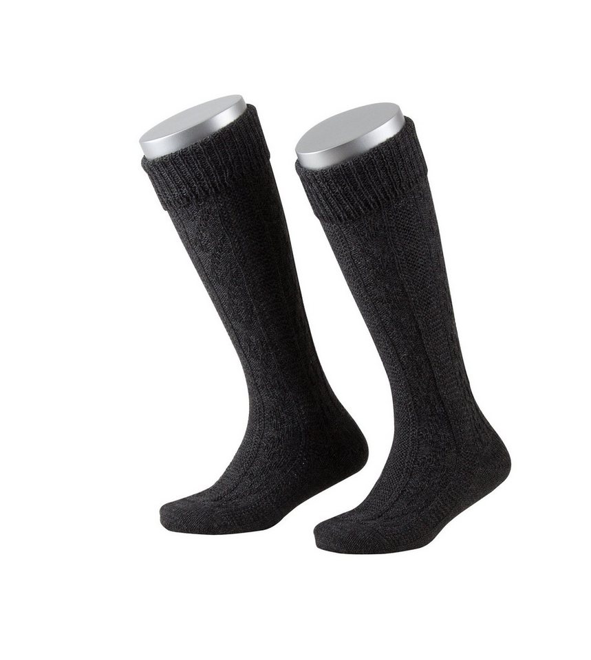 Lusana Trachtensocken L320 Kinder-Kniebundstrümpfe mit Schurwolle von Lusana