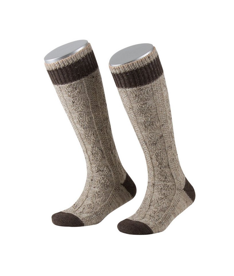 Lusana Trachtensocken L361R Kinder-Kniestrümpfe 2-farbig von Lusana