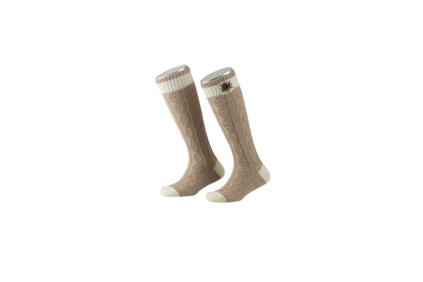 Lusana Trachtensocken L890 Kinder-Kniestrümpfe 2-farbig und bestickt von Lusana