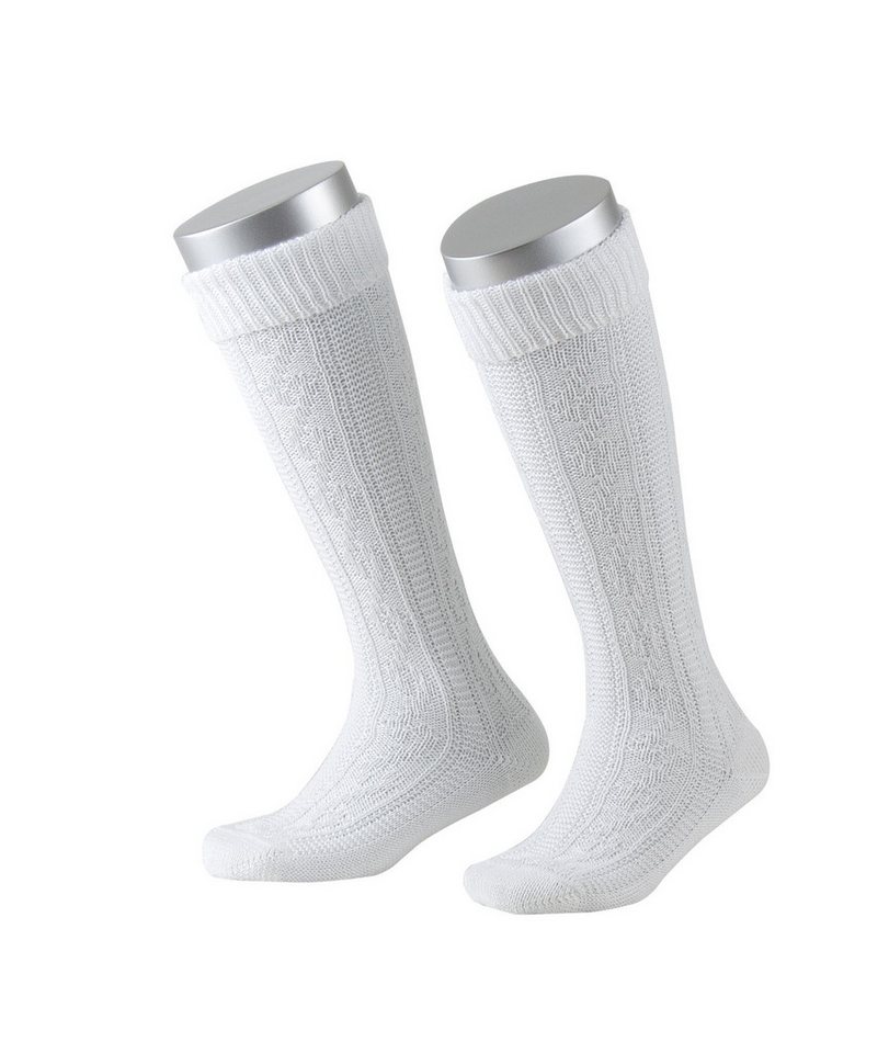 Lusana Trachtensocken L952 Kinder-Kniebundstrümpfe aus Baumwolle von Lusana