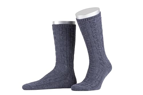Lusana Trachtensocken Schoppersocken kurz mit Merino-Schurwolle für Herren & Damen | Trachtenschoppersocke mit 6 Zöpfen und verstärkter Ferse und Spitze | Jeansblau | Größe 40-41 Lusana Trachtensocken Schoppersocken kurz mit Merino-Schurwolle für Herren & Damen | Trachtenschoppersocke mit 6 Zöpfen und verstärkter Ferse und Spitze | Jeansblau | Größe 40-41 von Lusana