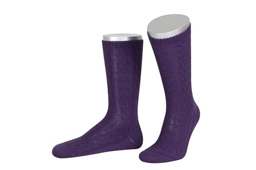Lusana Trachtensocken Schoppersocken kurz mit Merino-Schurwolle für Herren & Damen | Trachtenschoppersocke mit 6 Zöpfen und verstärkter Ferse und Spitze | Violett | Größe 48-49 Lusana Trachtensocken Schoppersocken kurz mit Merino-Schurwolle für Herren & Damen | Trachtenschoppersocke mit 6 Zöpfen und verstärkter Ferse und Spitze | Violett | Größe 48-49 von Lusana
