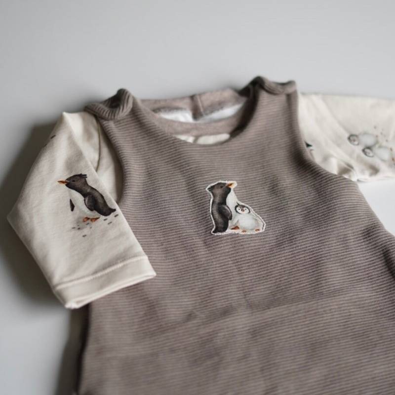 strampler-Set Zweiteilig Mit Pinguinmotiv von LusbuebundLusmaidle