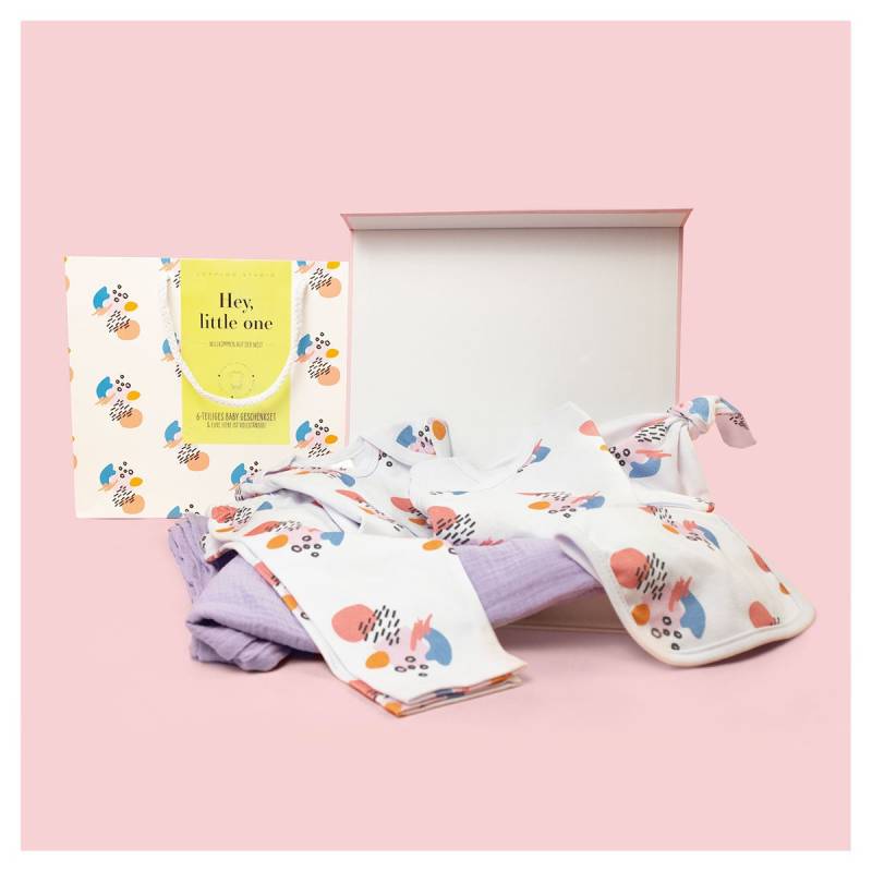 Baby Geschenkset Art Shower Newborn Erstlingsset Erstlingsausstattung Für Musselintuch Babykleidung Bodys Bio-Baumwolle von LushlooStudio