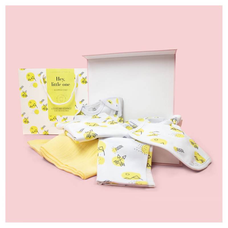 Baby Geschenkset Be Nature Shower Newborn Erstlingsset Erstlingsausstattung Für Musselintuch Babykleidung Bodys Bio-Baumwolle von LushlooStudio