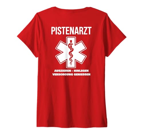 Damen Pistendoctor Apres Ski Tirol Ski Kostüm Arzt Pistenarzt T-Shirt mit V-Ausschnitt Damen Pistendoctor Apres Ski Tirol Ski Kostüm Arzt Pistenarzt T-Shirt mit V-Ausschnitt von Lusige Skifahren Apres Ski Wintersport Geschenke