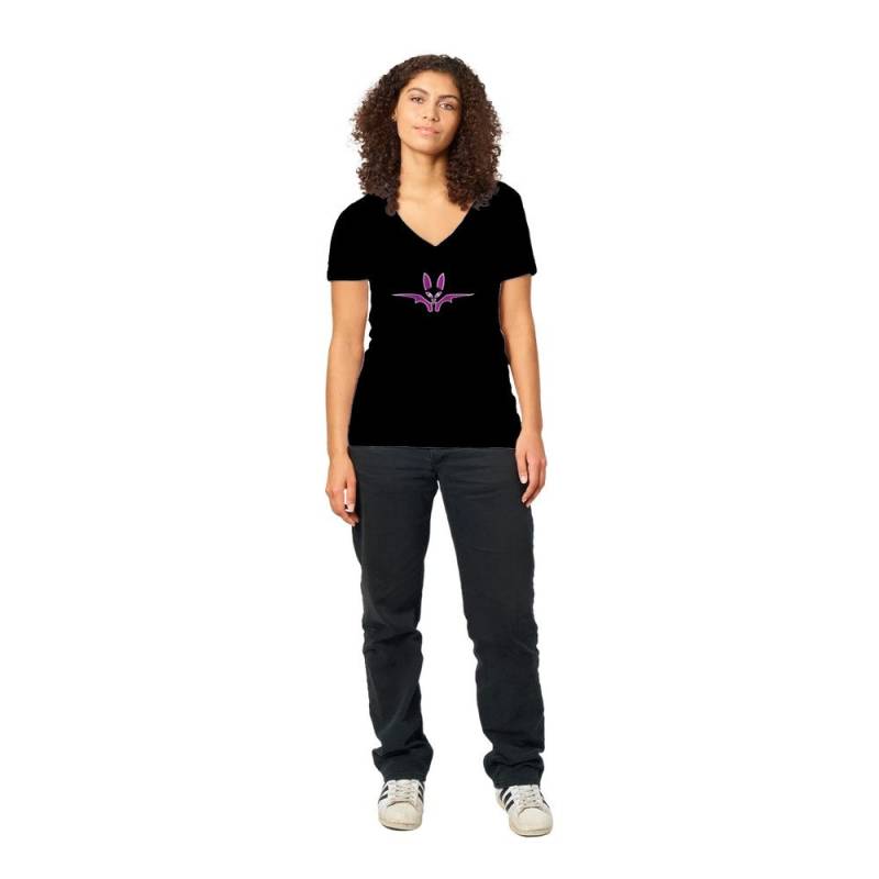 Cute Bad Bat-Premium Damen-T-Shirt Mit V-Ausschnitt von LusignsStreetware