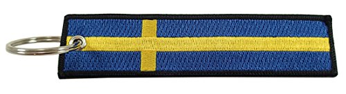 Luso Schweden Flagge Schlüsselanhänger 100% bestickt Luso Schweden Flagge Schlüsselanhänger 100% bestickt von Luso