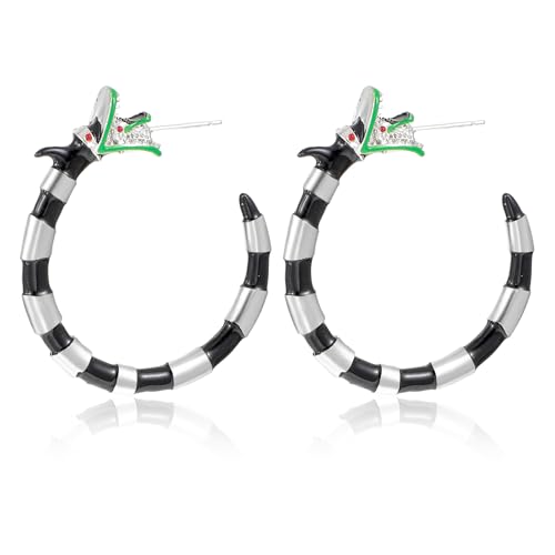 Korallen Schlangen Ohrringe Halloween Ohrstecker Schlangen Ohrringe für Frauen und Mädchen Halloween Sandwurm Creolen Cosplay-Kostüm Accessoires Party von Lusofie