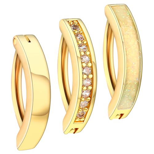 Lusofie 3 Stück Goldener Bauchnabelpiercing Chirurgenstahl Bauchnabelring Gold 16g Clicker Piercing Bauchnabel Ring Set Glänzend & Cz & Opal Körperpiercing Schmuck Kupfer Für Damen Frauen Lusofie 3 Stück Goldener Bauchnabelpiercing Chirurgenstahl Bauchnabelring Gold 16g Clicker Piercing Bauchnabel Ring Set Glänzend & Cz & Opal Körperpiercing Schmuck Kupfer Für Damen Frauen von Lusofie