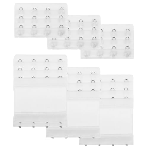 Lusofie 6 Stück BH Verlängerung BH Erweiterung Weich Bequem Elastisch BH Trägerverlängerung 4 Haken 3 Reihen BH Verlängerer für Damen Bra Extender (Weiß) von Lusofie