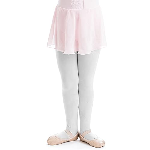 Lusofie Ballettstrumpfhose Mädchen Weiß Tanzstrumpfhose mit Fuß Ultra Stretch 90D Kinder Ballett Strumpfhose Elastische Leggings Socken für Kinder mit Körpergröße von 105–125cm von Lusofie