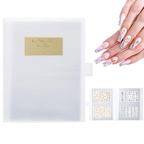 Lusofie Nail Sticker Book 80 Kartensteckplatz Collection Album Leeres Nail Sticker Display Book Plastic Sticker Aufbewahrungsbox für DIY Nail Design Photo Card Stickeralbum von Lusofie