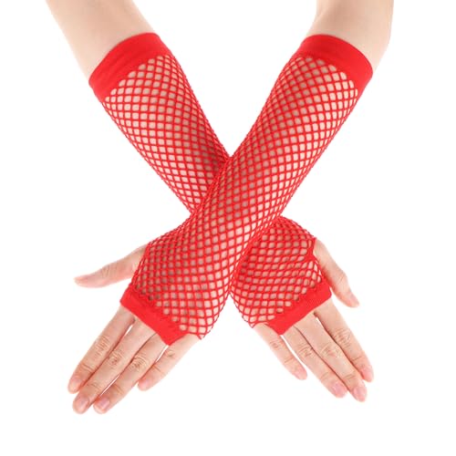 Lusofie Netzhandschuhe Leuchtendes Rot Mesh Fishnet Handschuhe Lang Fingerlos Netzhandschuhe 80er Jahre Kostüm Mottoparty Spitzenhandschuhe Halloween Neon Party Accessoires Damen 90er Lusofie Netzhandschuhe Leuchtendes Rot Mesh Fishnet Handschuhe Lang Fingerlos Netzhandschuhe 80er Jahre Kostüm Mottoparty Spitzenhandschuhe Halloween Neon Party Accessoires Damen 90er von Lusofie