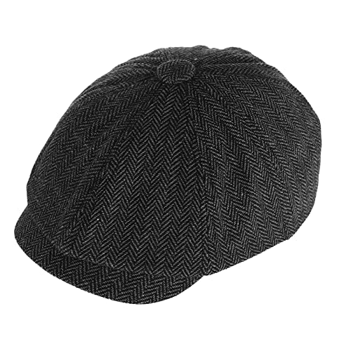 Lusofie Schiebermütze Newsboy Cap Herren Baumwolle Ballonmütze Verstellbar Barrett Mütze Schirmmütze Irischer Hut Angelhut Golfhut Schwarz Einheitsgröße Baskenmütze Herren Winter Lusofie Schiebermütze Newsboy Cap Herren Baumwolle Ballonmütze Verstellbar Barrett Mütze Schirmmütze Irischer Hut Angelhut Golfhut Schwarz Einheitsgröße Baskenmütze Herren Winter von Lusofie