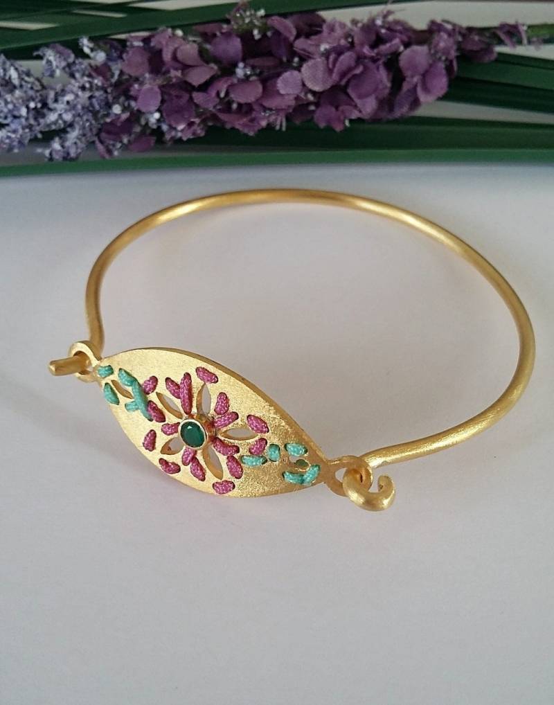 Blumen Armreif, Boho Handgemacht, Silber, Bunte Armreifen, Gestickter Stapelarmband-Armband, Augenarmband, Geschenk Für Naturliebhaber Blumen Armreif, Boho Handgemacht, Silber, Bunte Armreifen, Gestickter Stapelarmband-Armband, Augenarmband, Geschenk Für Naturliebhaber von LussuMarsoJewelry