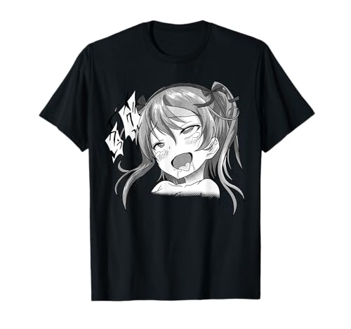 Ahegao Lewd Ecchi Hentai Mädchen Vergnügen Gesicht T-Shirt T-Shirt Ahegao Lewd Ecchi Hentai Mädchen Vergnügen Gesicht T-Shirt T-Shirt von Lust Manga Anime Hentai Otaku Geschenk T-Stück.