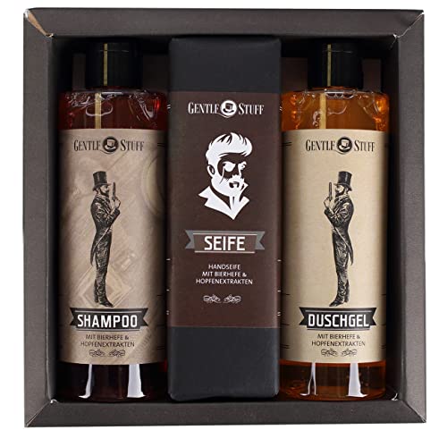 Lustapotheke® Geschenkset für Gentleman Duschgel, Shampoo und Seife für Männer von Lustapotheke