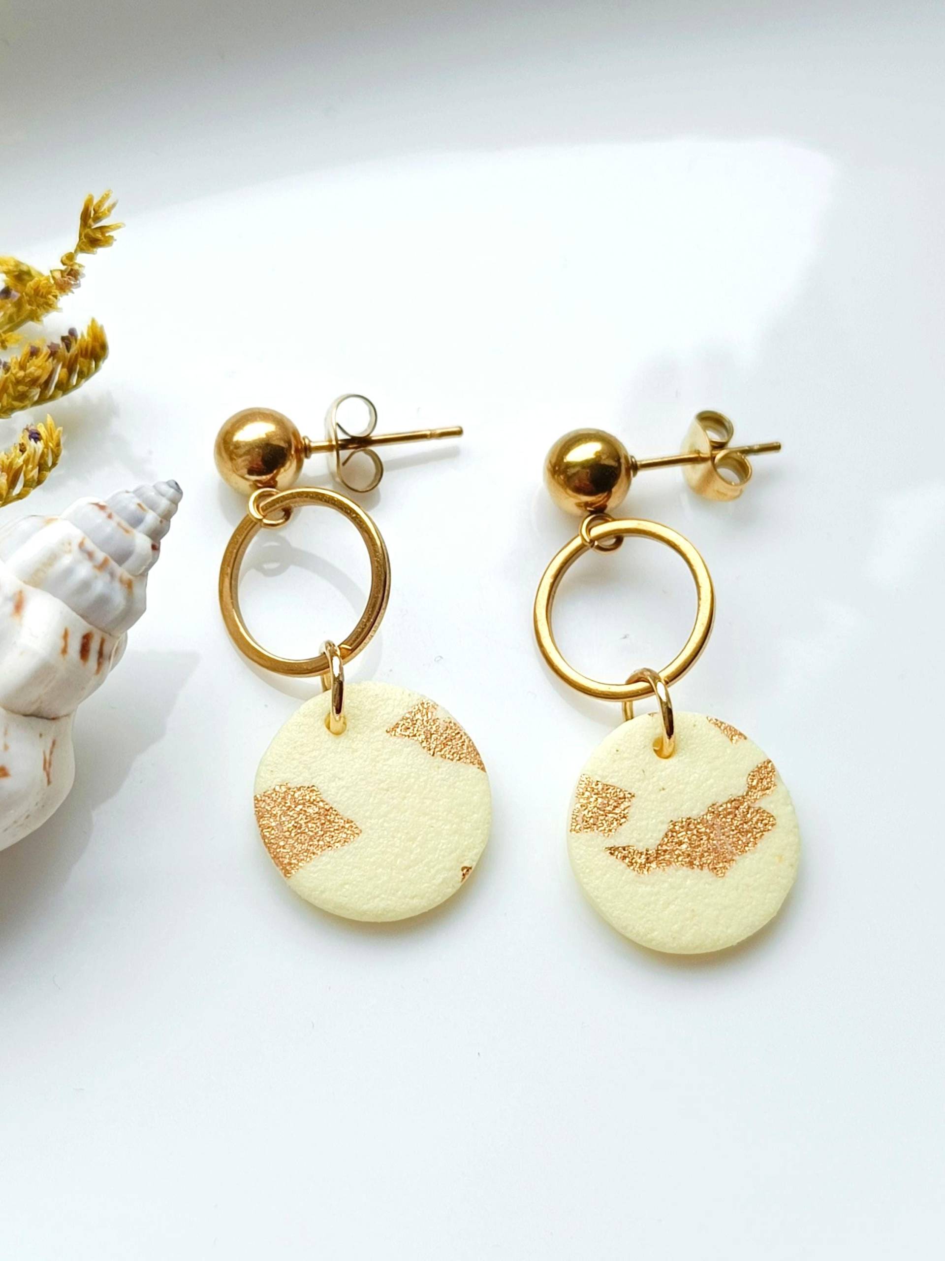 Kreis Ohrringe, Pastellfarbene Ohrringe Polymerclay Ohrringe, Gelbe Leichte Edelstahlohrringe, Fimo, Statementohrringe Kreis Ohrringe, Pastellfarbene Ohrringe Polymerclay Ohrringe, Gelbe Leichte Edelstahlohrringe, Fimo, Statementohrringe von LustaufMeer