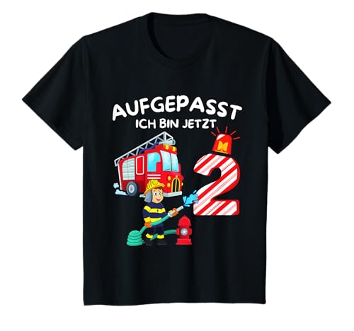 Kinder Kinder Geburtstag FEUERWEHR Aufgepasst ich bin jetzt 2 Jahre T-Shirt Kinder Kinder Geburtstag FEUERWEHR Aufgepasst ich bin jetzt 2 Jahre T-Shirt von Lustig 2. Geburtstag Shirt - Geburtstagsgeschenk