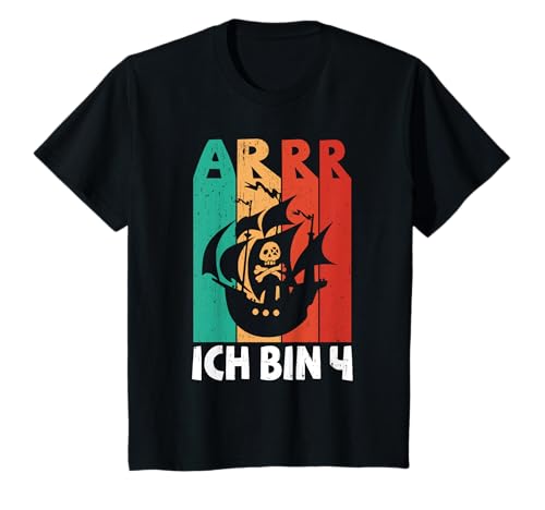 Kinder Geburtstag PIRAT Junge Arrr.. Ich bin 4 Jahre Piraten Party T-Shirt Kinder Geburtstag PIRAT Junge Arrr.. Ich bin 4 Jahre Piraten Party T-Shirt von Lustig 4. Geburtstag Shirt Geburtstagsgeschenk