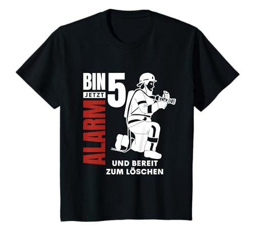 Kinder Feuerwehr 5. Geburtstag Junge 5 Jahre Geburtstagsgeschenk T-Shirt Kinder Feuerwehr 5. Geburtstag Junge 5 Jahre Geburtstagsgeschenk T-Shirt von Geburtstag Shirt Feuerwehr Geburtstag Deko 5 Jahre
