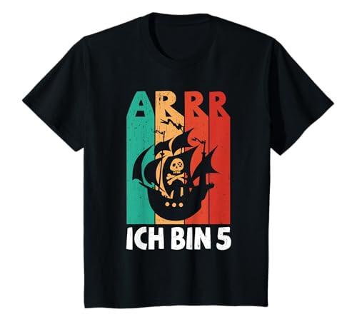 Kinder Geburtstag PIRAT Junge Arrr.. Ich bin 5 Jahre Piraten Party T-Shirt Kinder Geburtstag PIRAT Junge Arrr.. Ich bin 5 Jahre Piraten Party T-Shirt von Lustig 5. Geburtstag Shirt Geburtstagsgeschenk