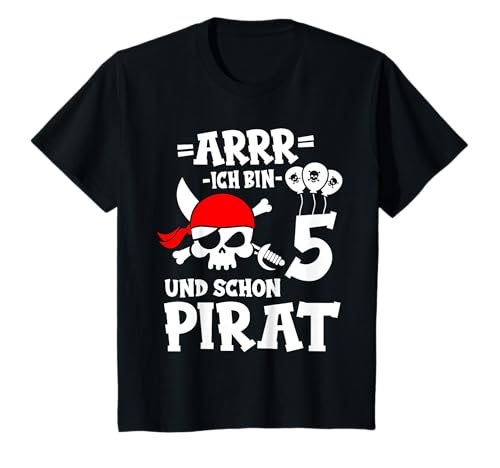 Kinder Geburtstag PIRAT Junge Arrr.. Ich bin 5 Jahre Piraten Party T-Shirt Kinder Geburtstag PIRAT Junge Arrr.. Ich bin 5 Jahre Piraten Party T-Shirt von Lustig 5. Geburtstag Shirt Geburtstagsgeschenk