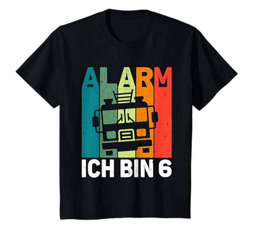 Kinder Geburtstag Feuerwehr Alarm ich bin 6 Jahre Feuerwehrauto T-Shirt Kinder Geburtstag Feuerwehr Alarm ich bin 6 Jahre Feuerwehrauto T-Shirt von Junge 6 Geburtstag Shirt - Geburtstagsgeschenk