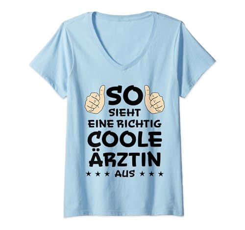 Damen Ärztin Spruch Medizinstudentin Arzt Praxis Doktor Ärztin T-Shirt mit V-Ausschnitt Damen Ärztin Spruch Medizinstudentin Arzt Praxis Doktor Ärztin T-Shirt mit V-Ausschnitt von Lustig Ärztin Sprüche Arbeit Arztberuf Motiv