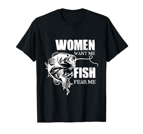 Women want me Fish fear me Karpfen Hecht Mann Carp Fishing T-Shirt Women want me Fish fear me Karpfen Hecht Mann Carp Fishing T-Shirt von Lustig Angel Fisch Angler Fischer Angeln outfit