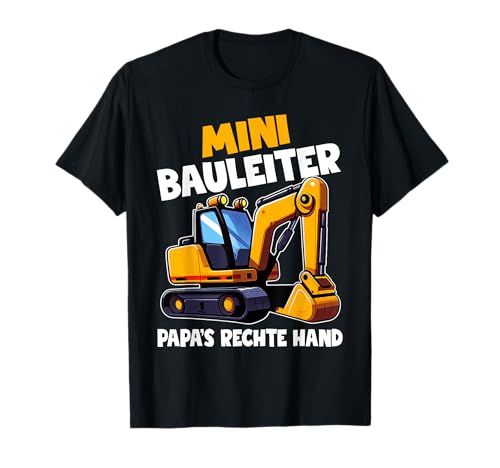 Mini Bauleiter Bauherr Bagger Kinder Junge Lustig Baustelle T-Shirt von Lustig Baustelle Geburtstag