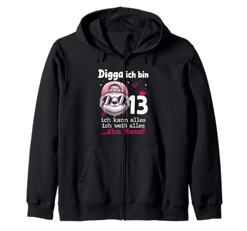 Digga Ich Bin 13 Lustig Kindergeburtstag Geschenk Mädchen Kapuzenjacke Digga Ich Bin 13 Lustig Kindergeburtstag Geschenk Mädchen Kapuzenjacke von Lustig Digga Ich Bin 13 Geburtstag Geschenk Cool