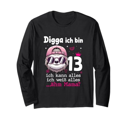 Digga Ich Bin 13 Lustig Kindergeburtstag Geschenk Mädchen Langarmshirt Digga Ich Bin 13 Lustig Kindergeburtstag Geschenk Mädchen Langarmshirt von Lustig Digga Ich Bin 13 Geburtstag Geschenk Cool