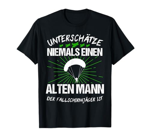 Lustig Fallschirmspringen Skydiving Motiv - Militär-T-Shirt für Herren, Schwarz, S, Kurzarm, Klassische Passform, Crew Neck, Herbst, Winter Lustig Fallschirmspringen Skydiving Motiv - Militär-T-Shirt für Herren, Schwarz, S, Kurzarm, Klassische Passform, Crew Neck, Herbst, Winter von Lustig Fallschirmspringen Skydiving Motiv