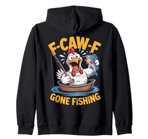F-caw-f Lustiges Huhn Angeln Humor Zitat F Caw F Meme Kapuzenjacke F-caw-f Lustiges Huhn Angeln Humor Zitat F Caw F Meme Kapuzenjacke von Lustig Fcawf Humorvoll Huhn Vogel Angeln Liebhaber