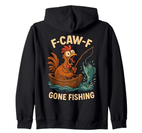 F-caw-f Lustiges Huhn Angeln Humor Zitat F Caw F Meme Kapuzenjacke F-caw-f Lustiges Huhn Angeln Humor Zitat F Caw F Meme Kapuzenjacke von Lustig Fcawf Humorvoll Huhn Vogel Angeln Liebhaber