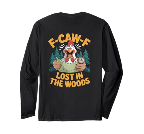 F-caw-f Funny Chicken Hiking Humor Hike Quote F Caw F Meme Langarmshirt F-caw-f Funny Chicken Hiking Humor Hike Quote F Caw F Meme Langarmshirt von Lustig Fcawf Humorvoll Huhn Vogel Berg Meme