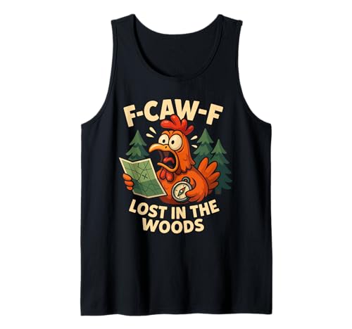 F-caw-f Funny Chicken Hiking Humor Hike Quote F Caw F Meme Tank Top F-caw-f Funny Chicken Hiking Humor Hike Quote F Caw F Meme Tank Top von Lustig Fcawf Humorvoll Huhn Vogel Berg Meme
