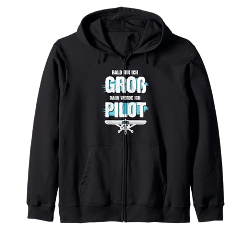 Bald Bin Ich Groß Dann Werde Ich Pilot Flugzeug Kinder Shirt Kapuzenjacke Bald Bin Ich Groß Dann Werde Ich Pilot Flugzeug Kinder Shirt Kapuzenjacke von Lustig Flugzeug Berufswunsch Kinder Pilot Geschenk