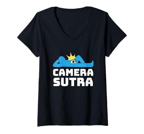 Damen Kamera Sutra Fotograf Fotografie Fotoshooting Bild Lustig T-Shirt mit V-Ausschnitt Damen Kamera Sutra Fotograf Fotografie Fotoshooting Bild Lustig T-Shirt mit V-Ausschnitt von Lustig Fotograf Fotoshooting Kamera Hobby