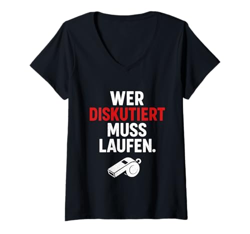 Damen Fußball und Handball Coach Lustiger Spruch für tolle Trainer T-Shirt mit V-Ausschnitt von Lustig Fußballer Geschenke für Fußballtrainer