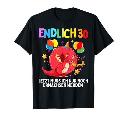 30. Geburtstag 30 Jahre Damen Herren Spruch Lustiges Dino T-Shirt 30. Geburtstag 30 Jahre Damen Herren Spruch Lustiges Dino T-Shirt von Lustig Geburtstagsgeschenk Party 1992 Geschenkidee