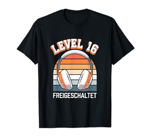 Level 16 - 16. Geburtstag Mädchen Junge 16 Jahre T-Shirt Level 16 - 16. Geburtstag Mädchen Junge 16 Jahre T-Shirt von Lustig Geschenk Teenager Party Geburtstagsparty