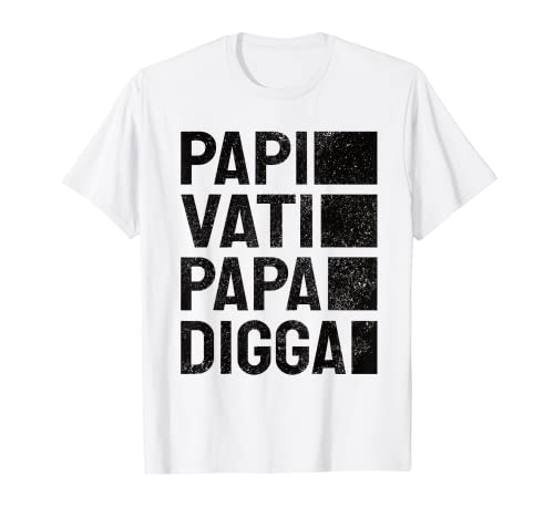 Herren Papi Vati Papa Digga Lustiger Vatertag Spruch für Vater T-Shirt von Lustig Retro Vatertag Design Papi Vati Papa Digga