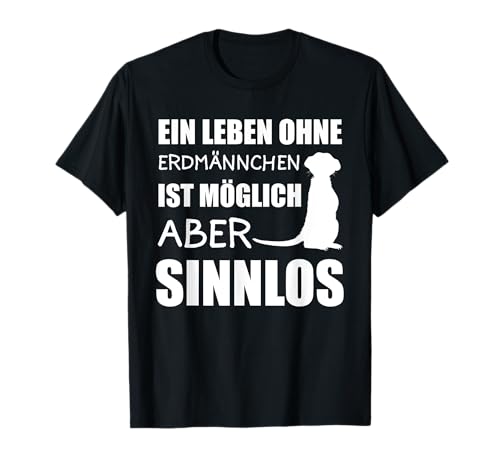 Erdmännchen Kostüm Meerkats Zoo Kinder Geschenk T-Shirt von Lustig Tiere Männer Motiv