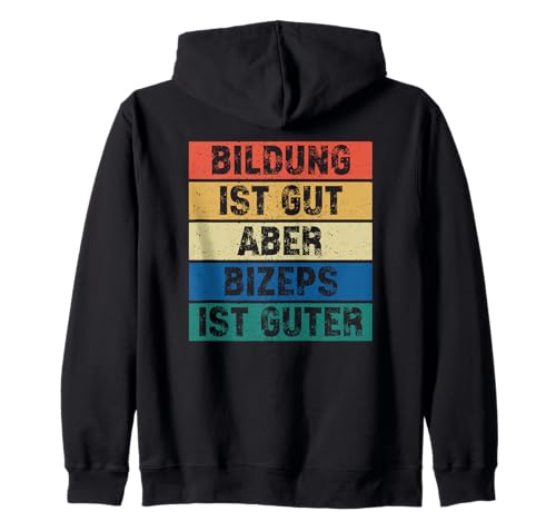 Bildung Ist Gut Aber Bizeps Ist Guter Lustiges Gym Herren Kapuzenjacke Bildung Ist Gut Aber Bizeps Ist Guter Lustiges Gym Herren Kapuzenjacke von Lustig Training Fitness Workout Dicke Arme Design